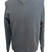 Pull L.L. Bean Bleu Clair Col V Vintage Robuste - Taille S