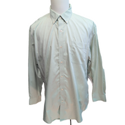 Chemise Land's End XL XXL Vert Supima Pinpoint 100% Coton Tailored Fit