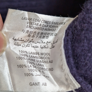 Pull Gant 100% Laine d'Agneau Col Zippé Coudières Femme M
