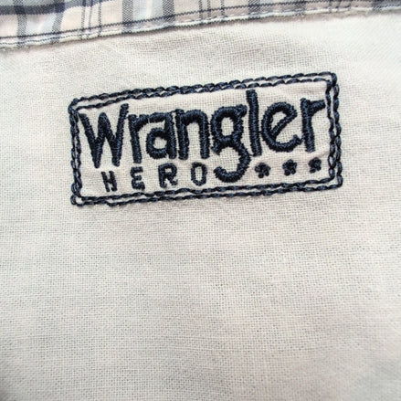 Chemise Wrangler Hero Manches Courtes Bleue à Carreaux à Poche Taille XL