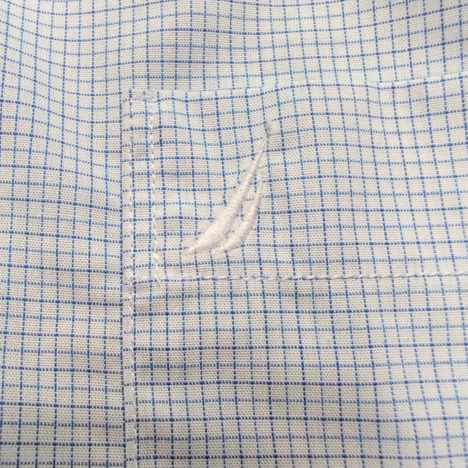 Chemise Nautica Slim Fit S Bleu Clair Carreaux 100% Coton manches longues