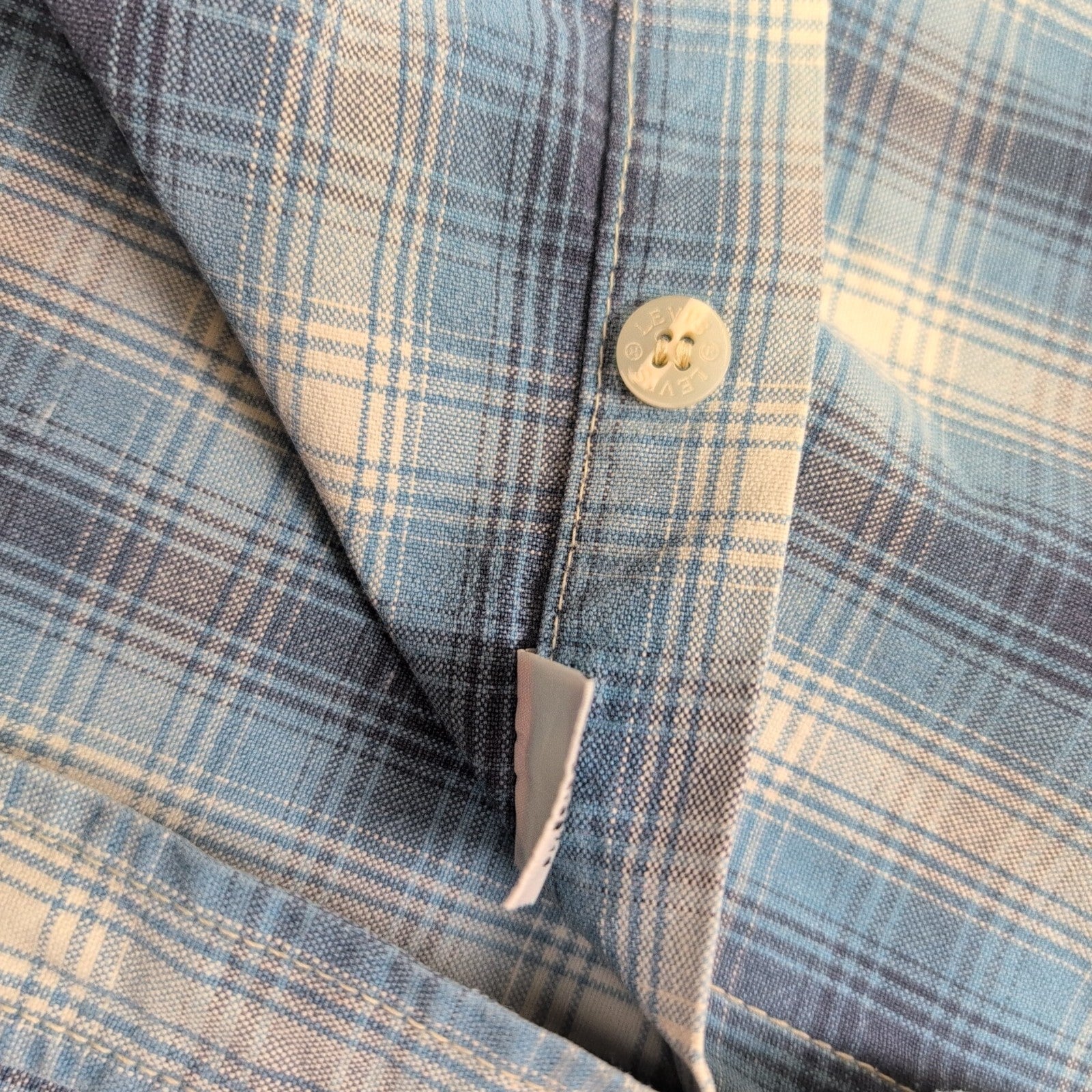 Chemise Levi's bleu ciel vintage robuste Red Tab noir Taille M (taille grand)