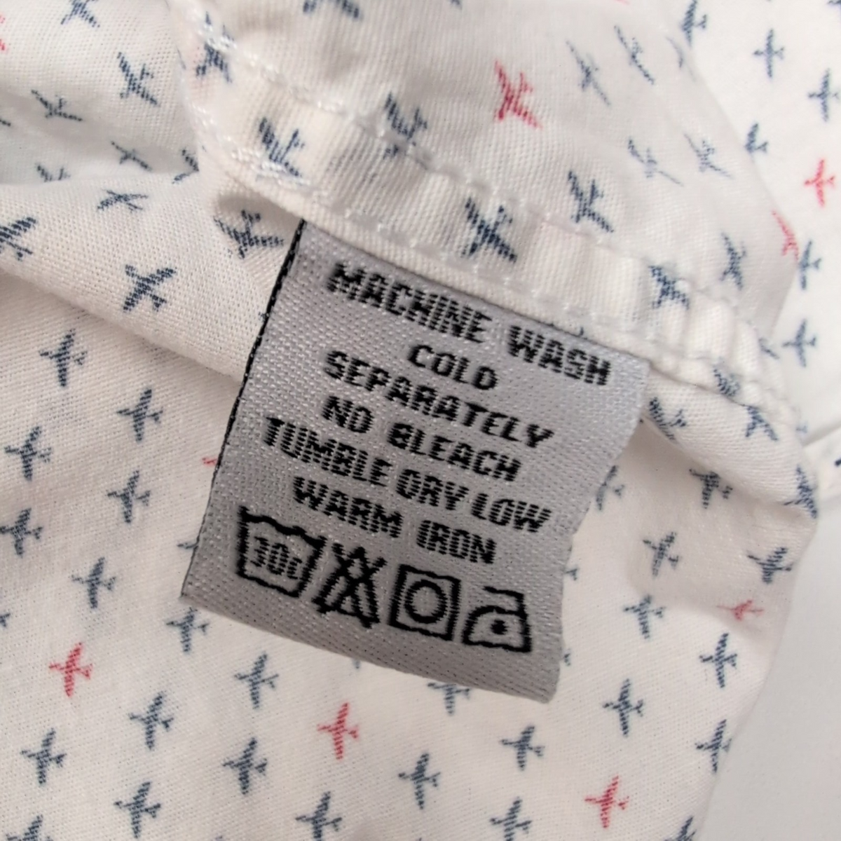 Chemise Nicole Miller XL blanche avions coton stretch manches courtes