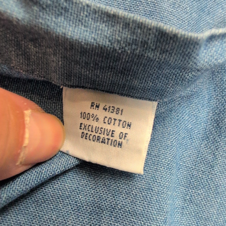 Chemise Ralph Lauren Indigo Oxford Taille XL Coton Manches Courtes