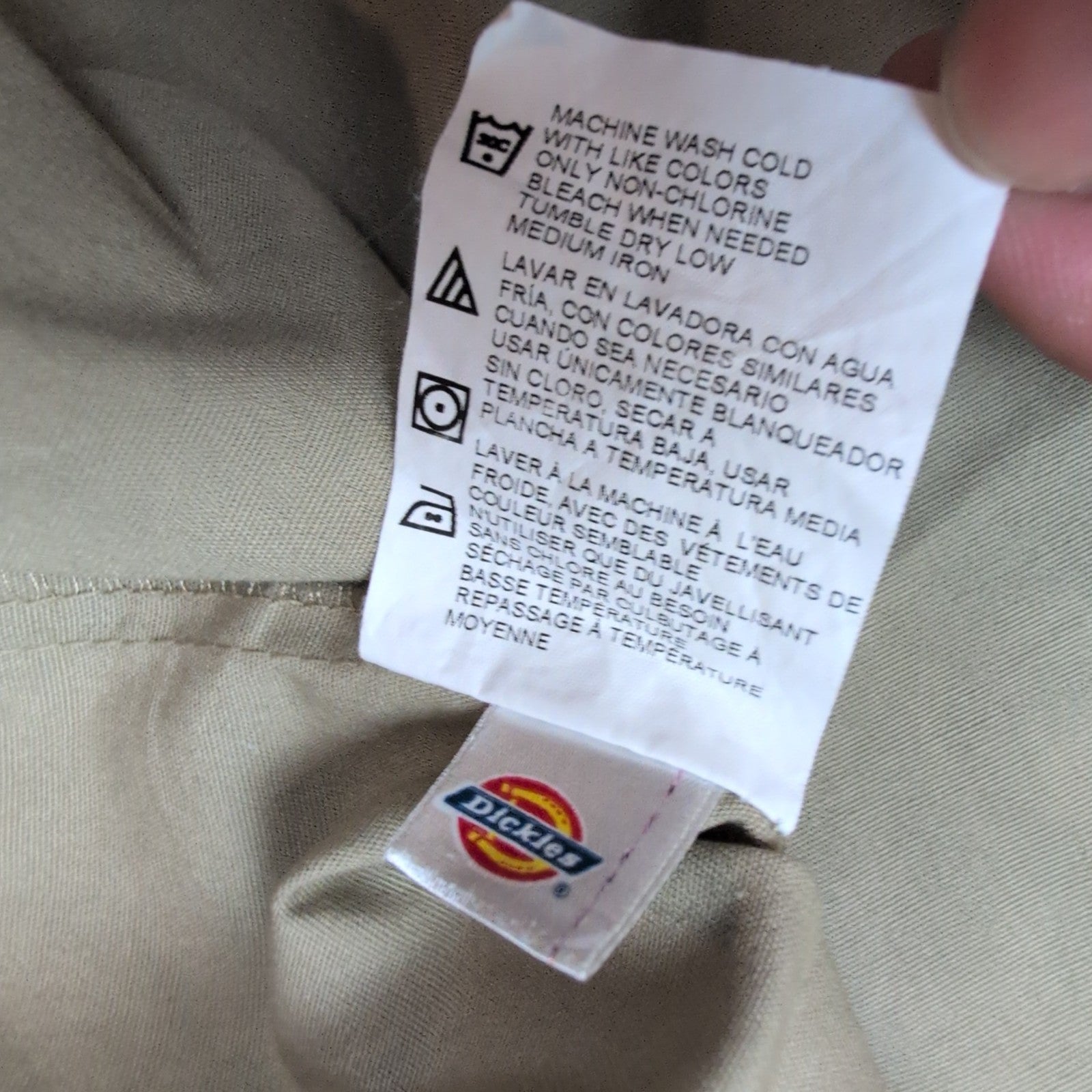 Chemise Dickies XXL Beige Made in Mexico Workwear 2 Poches Brodé