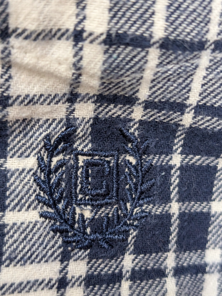Chemise Flanelle CHAPS L Bûcheron Bleu Blanc 100% Coton |283S