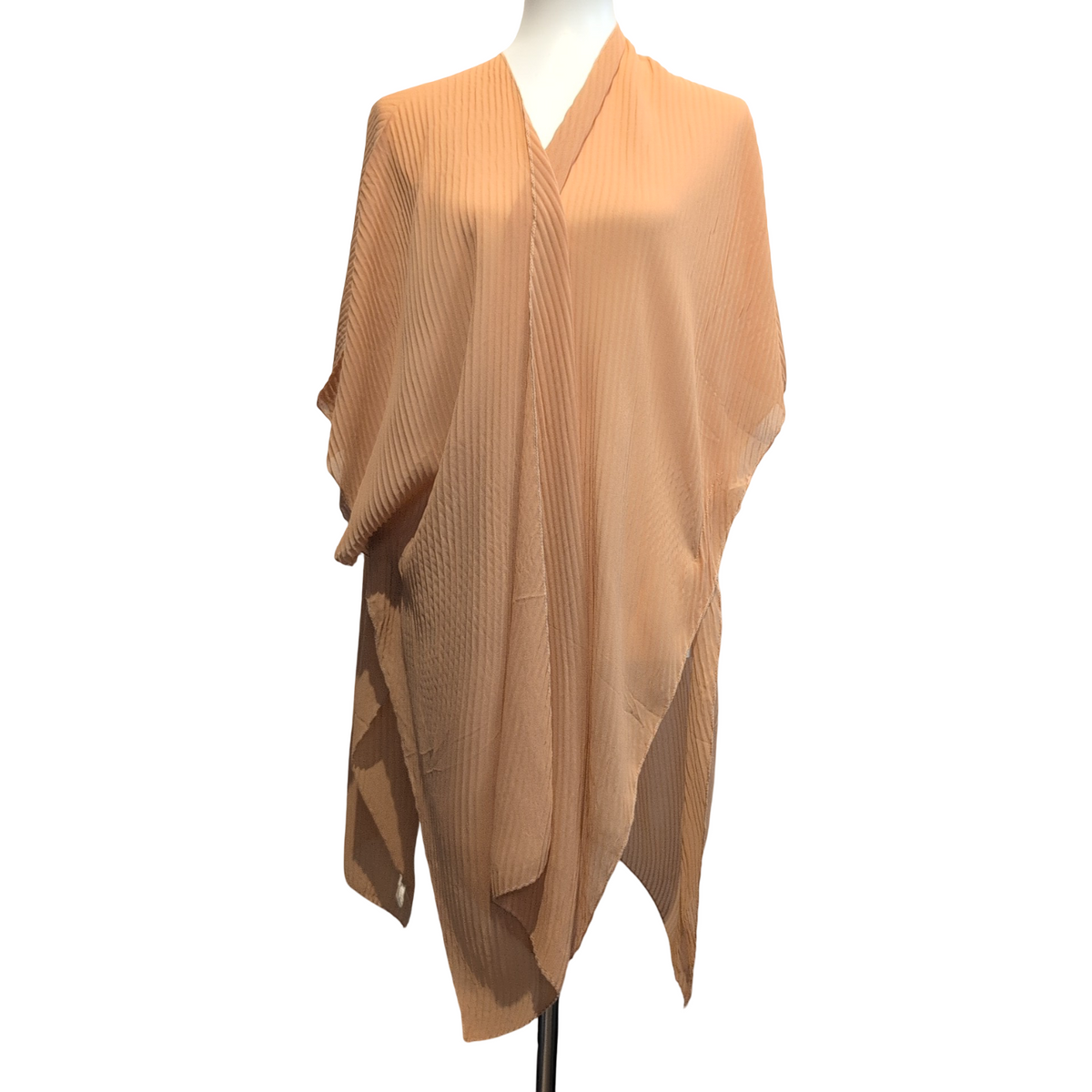 Cape Femme L.I.B New York Marron Clair Plissée Kimono Par-Dessus Neuve