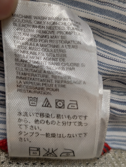 Chemise manches courtes The North Face bleue à rayures taille M #111msch