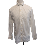 Chemise Ralph Lauren L Blanche Coton Piqué Logo Blanc Brodé Manches Longues