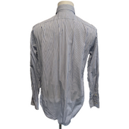 Chemise Polo Ralph Lauren M Bleue Rayures Classic Fit Col Classique Coton Shirt