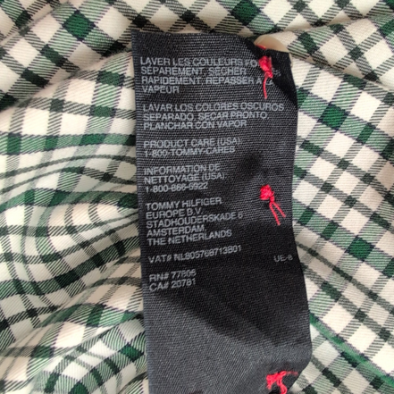 Chemise Tommy Hilfiger CHEERS!! Homme L Classic Fit Verte Carreaux Coton