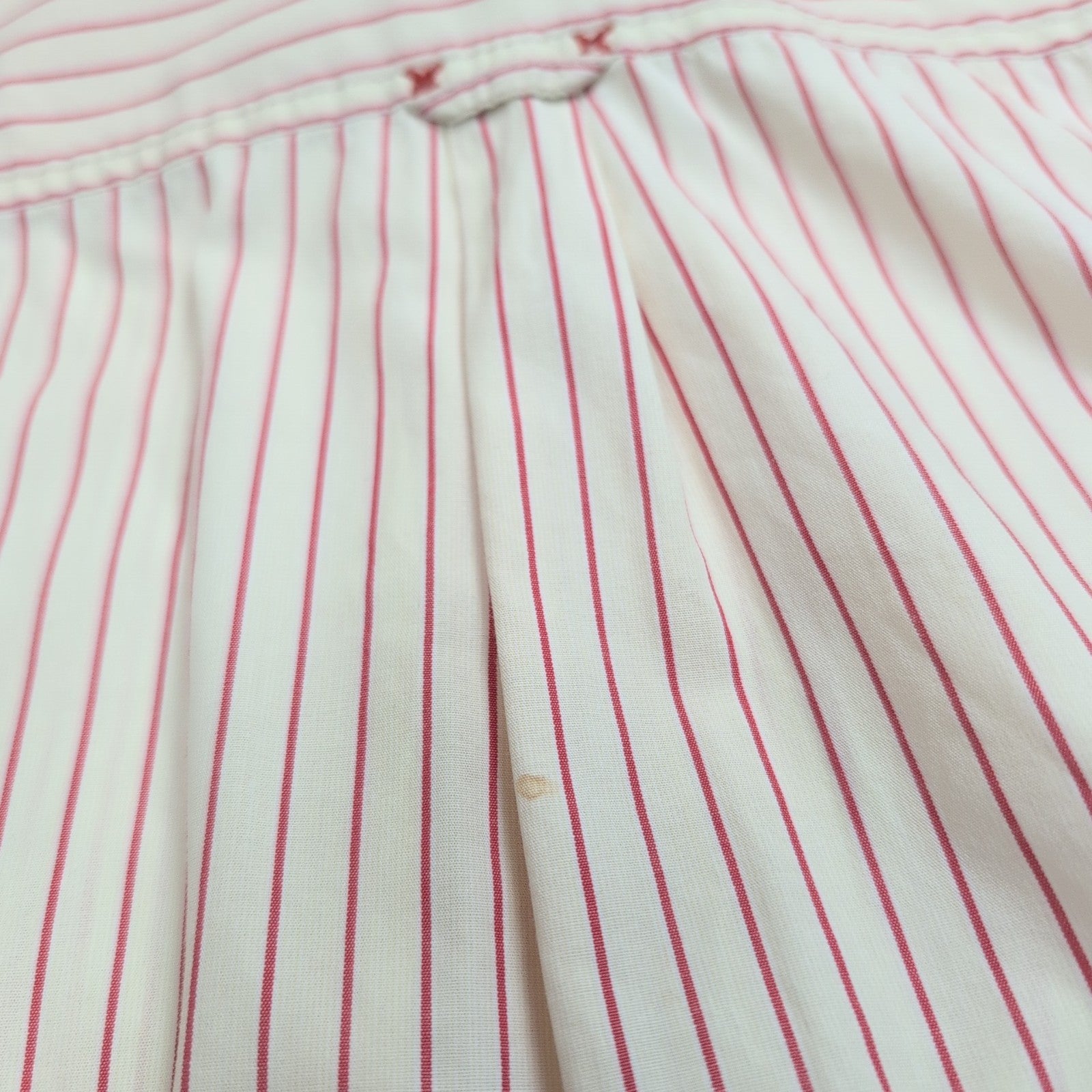 Chemise Tommy Hilfiger Denim blanc cassé rayures rouges manches courtes taille L