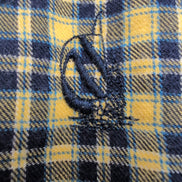 Nautica chemise flanelle manches courtes jaune bleu carreaux taille XL XXL