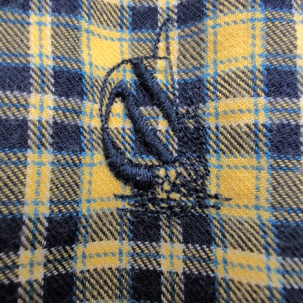 Nautica chemise flanelle manches courtes jaune bleu carreaux taille XL XXL