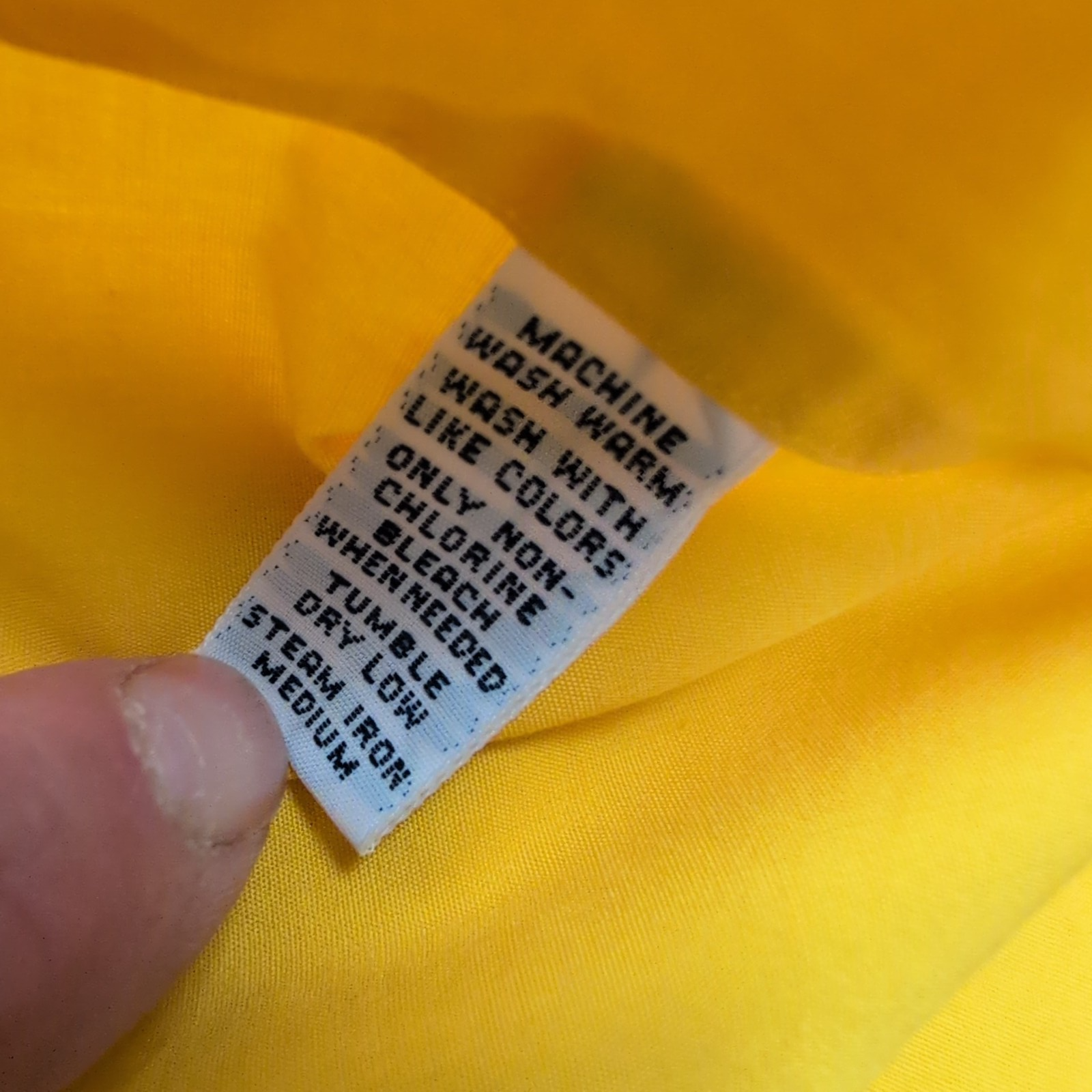 Chemise Ralph Lauren Classic Fit L Jaune Made in Peru Sans Logo Coton