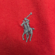 Chemise Ralph Lauren L/XL Rouge Unie Vintage Logo Gris Button Down Shirt
