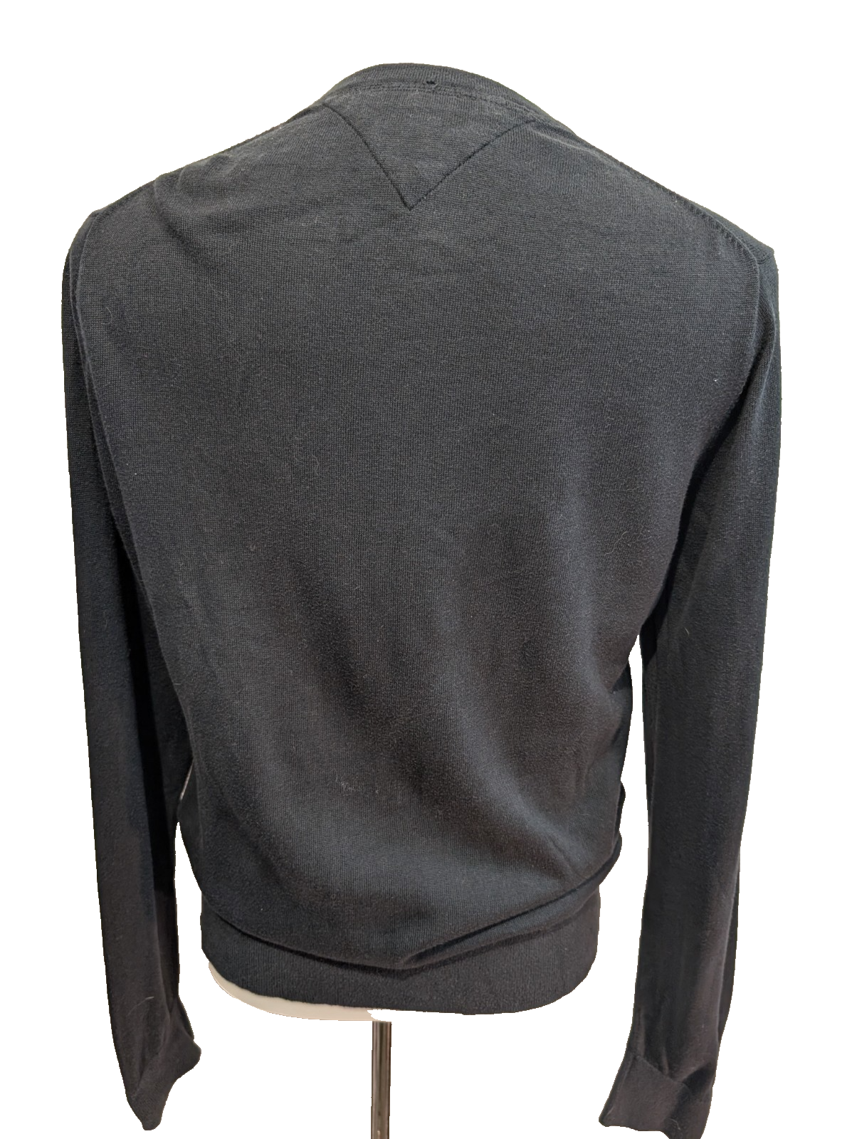 Pull Tommy Hilfiger - Col V - Noir Profond - Soie & Coton - Taille M