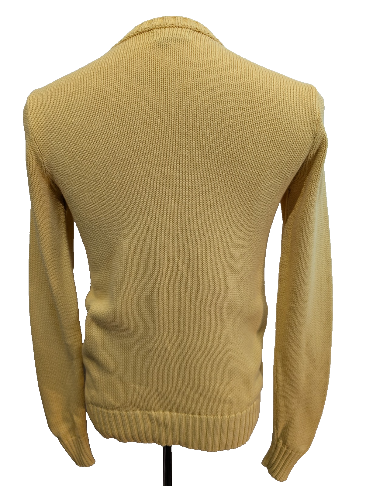 Pull POLO Ralph Lauren - Col rond Jaune 100% Coton - Coupe étroite - Taille L/S
