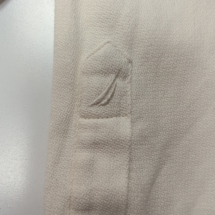 Chemise Nautica XL Slim Fit Blanc Cassé Coton Made Mauritius manches longues