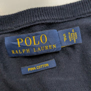 Pull Polo Ralph Lauren Bleu Marine Logo Bleu - 100% Coton Pima - Taille S - NEUF