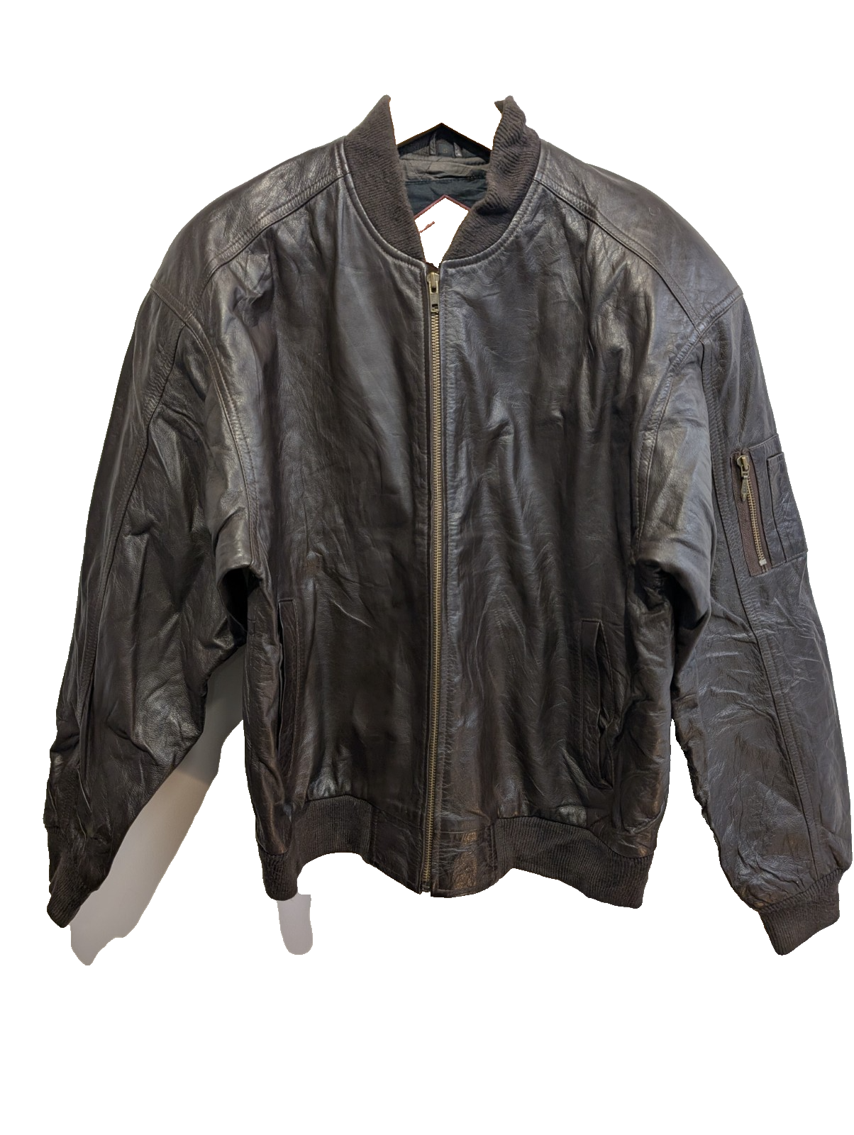Blouson cuir marron Weekends vintage taille S #5c