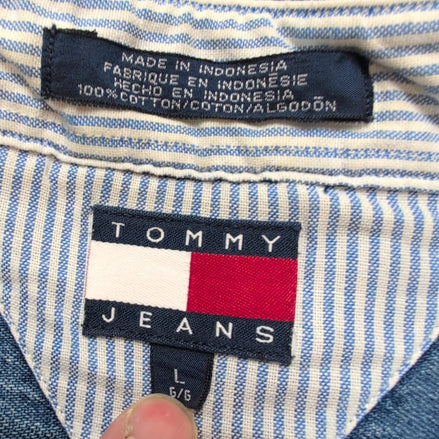 Chemise TOMMY HILFIGER Tommy Jeans en Jean avec Poche Manches Longues - Taille L