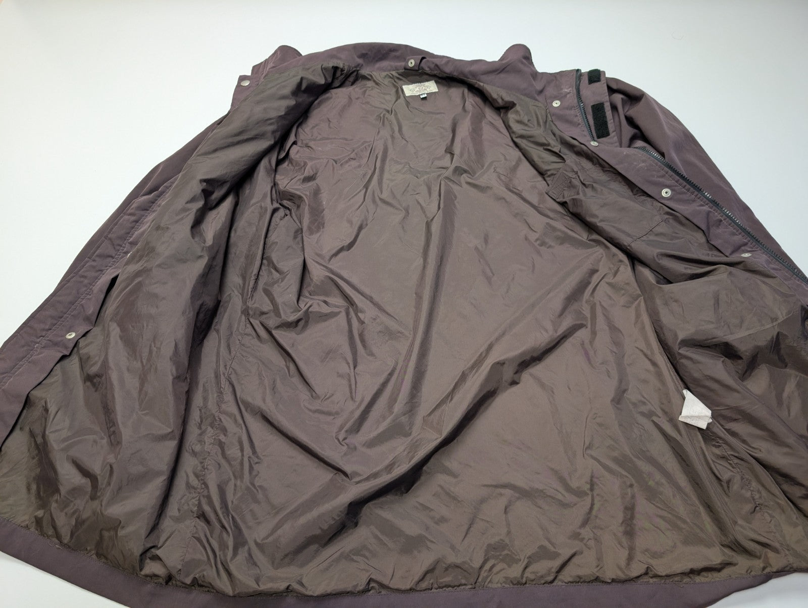 Doublure Manteau Armani Jeans 52 L/XL Bordeaux Noir Veste Liner Trench Chic 🧥