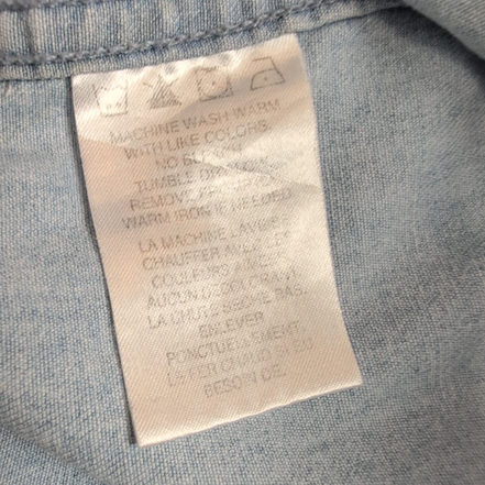 Chemise Harley Davidson Jean Bleu Clair L 100% Coton 2 Poches Texas HD