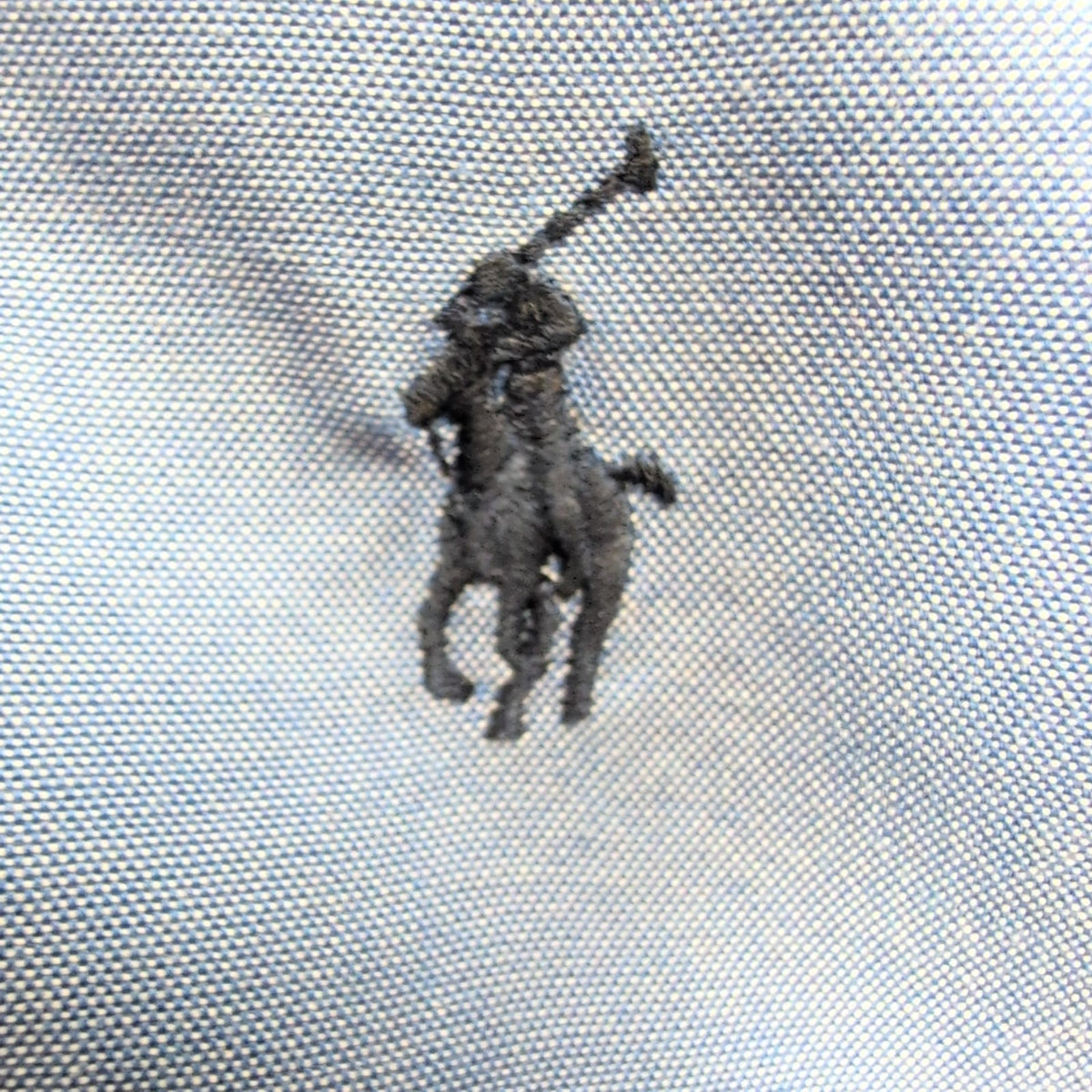 Chemise Ralph Lauren Yarmouth Oxford ML Bleu Uni Logo Bleu Marine Coton