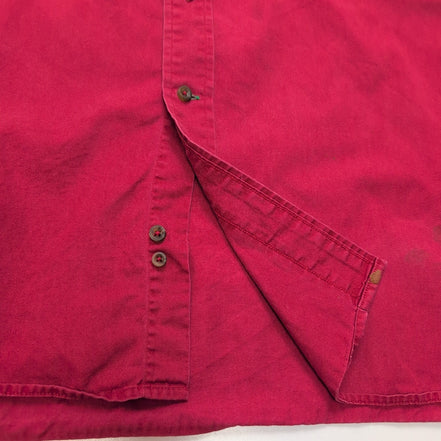 Chemise Tommy Hilfiger Rouge XLTG Made in Laos Logo Brodé Coton Poche