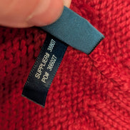 Pull Polo Ralph Lauren Rouge Logo Bleu Marine - 100% Coton - Taille XXL