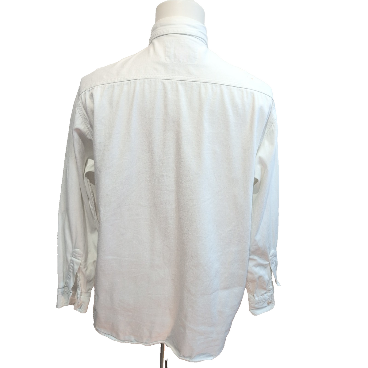 Chemise Levi's Vintage M Jean Blanc 100% Coton 2 Poches Hong Kong manches longue