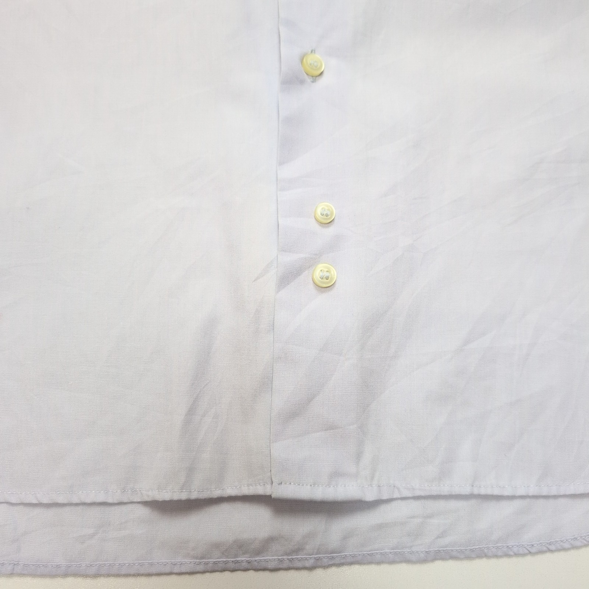 Chemise BURBERRY L Bleu Clair Logo Brodé 2 Boutons Polyester Coton manches long