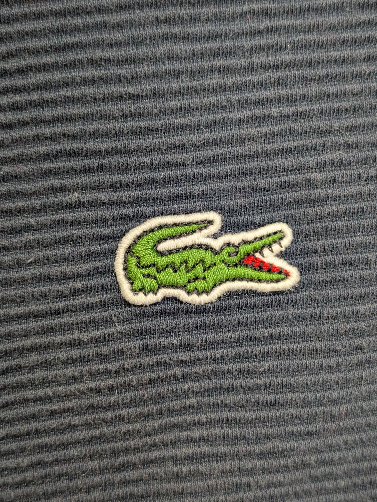 Pull Lacoste M FR4 bleu marine Color Block coton crocodile brodé