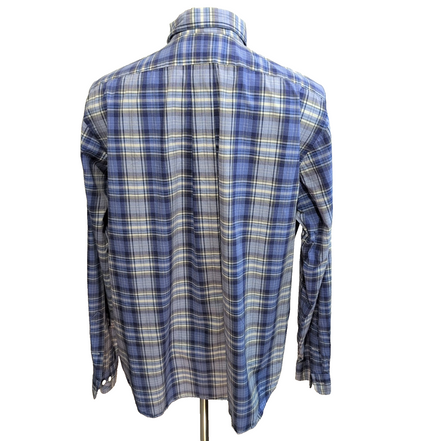 Chemise Ralph Lauren Classic Fit XL Bleu Carreaux Manches Longues