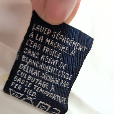Chemise Nautica vintage col pointe L blanche coton logo brodé rare manches long