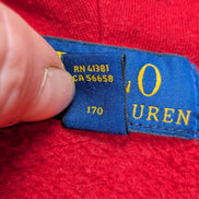 Veste à Capuche Zippée Polo Ralph Lauren Rouge Logo Marine - Taille XL 18-20