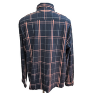 Chemise Wrangler Manches Longues Stretch Flex Bleu Marine et Rose Taille 2XL