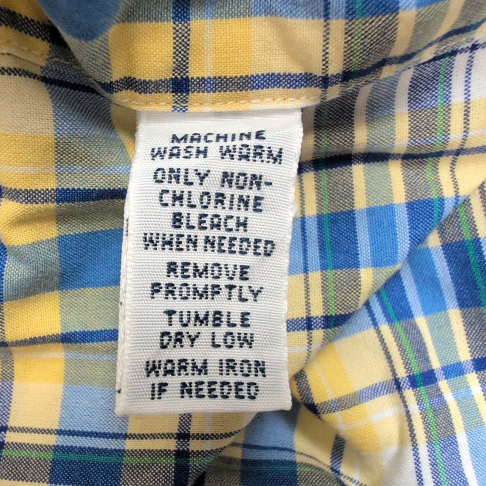 Chemise Ralph Lauren M Carreaux Bleu Jaune Classic Fit Button Down Shirt