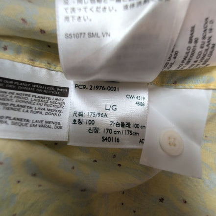 Chemise Hawaïenne Levi’s Jaune Floral Coton Manches Courtes Taille L