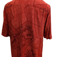 Chemise Hawaïenne Croft & Barrow 100% Rayonne - Rouge Foncé - Taille M