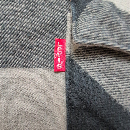 Chemise Levi's vintage en flanelle chaude carreaux noir et gris Taille L