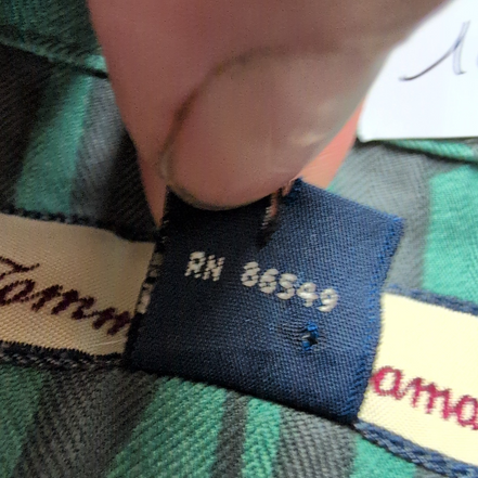Chemise Hawaïenne Tommy Bahama S 100% Soie Vert Feuillage Boutons Bois