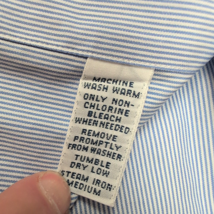 Chemise Polo Ralph Lauren Curham Custom Fit XL Bleu Col Blanc Rayée