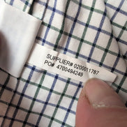 Chemise Ralph Lauren L Carreaux Bleu Vert Logo Bleu Marine Coton