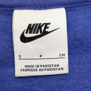 Sweat Nike Col Rond Logo Brodé Blanc Violet Taille S Oversize