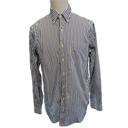 Chemise Ralph Lauren L Classic Fit Bleue Rayures Made in Hong Kong Sans Logo