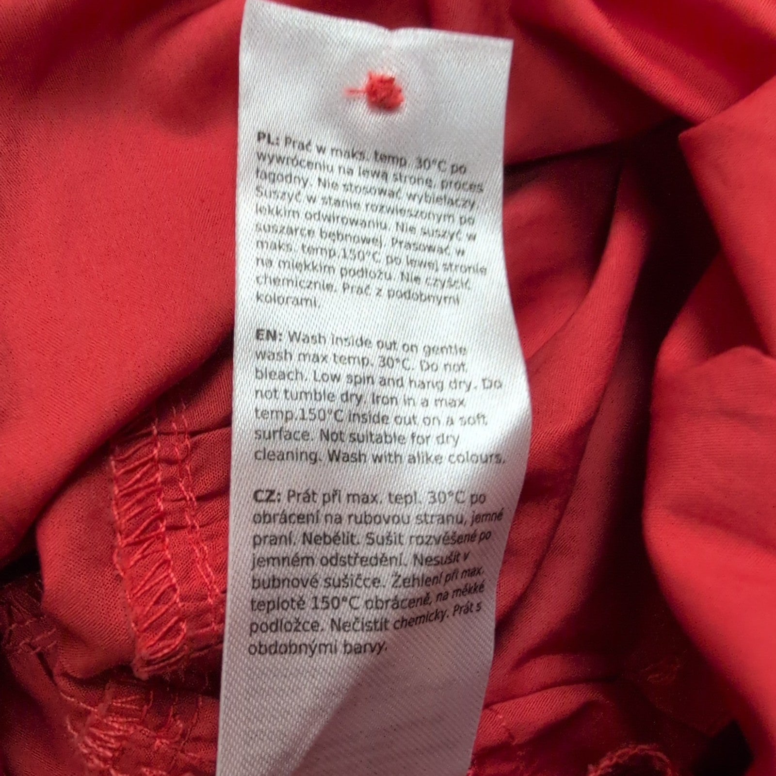 Robe TATUUM Lanola T38 Rouge Pâle Coton Manches Longues Neuve Étiquette