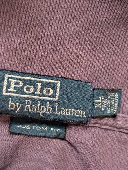 Polo manches courtes Polo Ralph Lauren XL violet logo orange Custom Fit