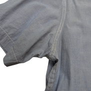 Chemise CHAPS bleue unie 1 poche manches courtes taille L homme